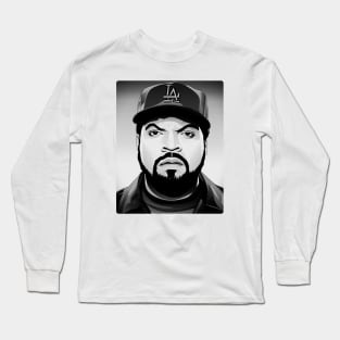 Ice Cube - Black & White Long Sleeve T-Shirt
